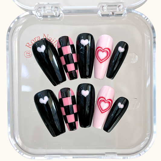 black heart chessboard