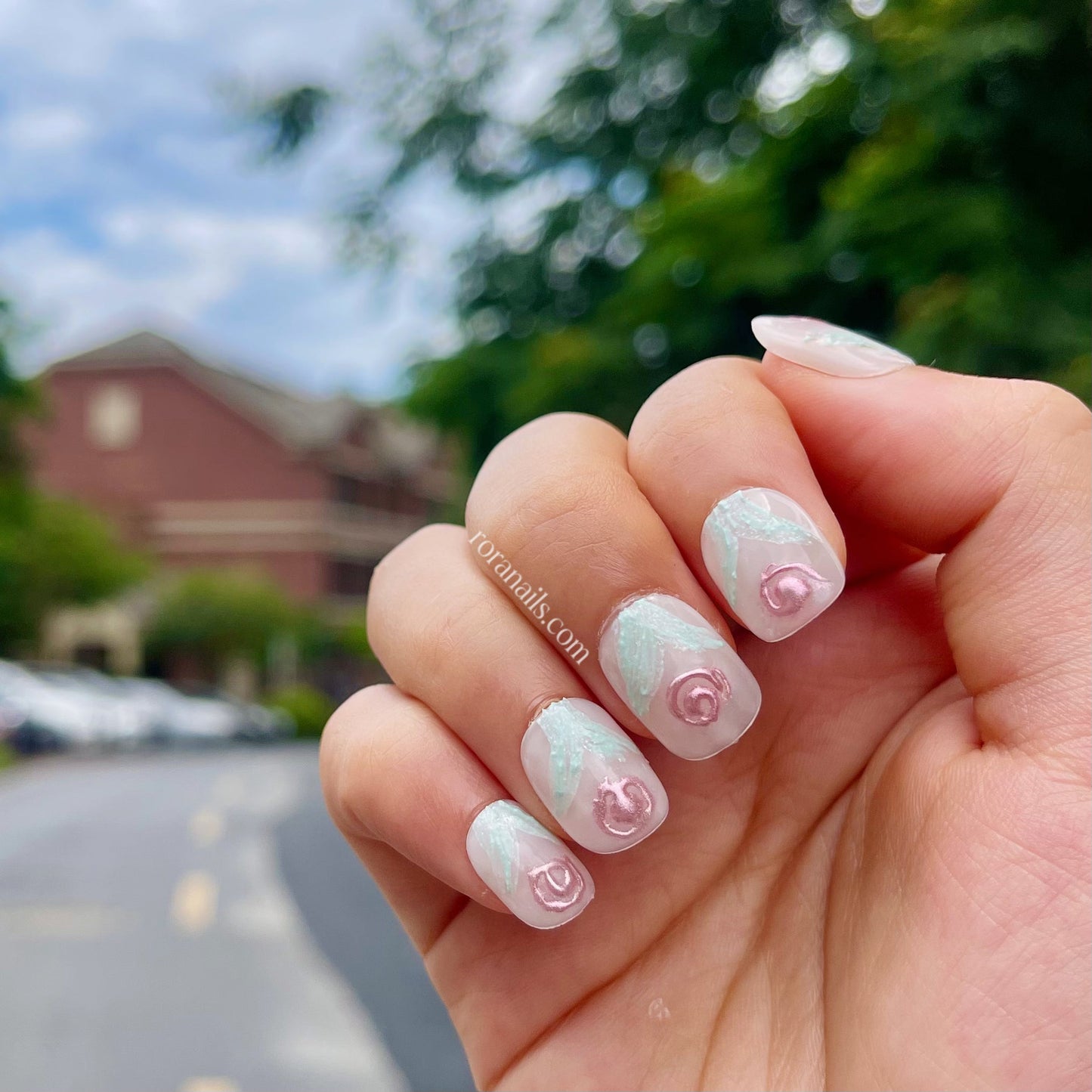 Blue powder plaster small short nail - roranails