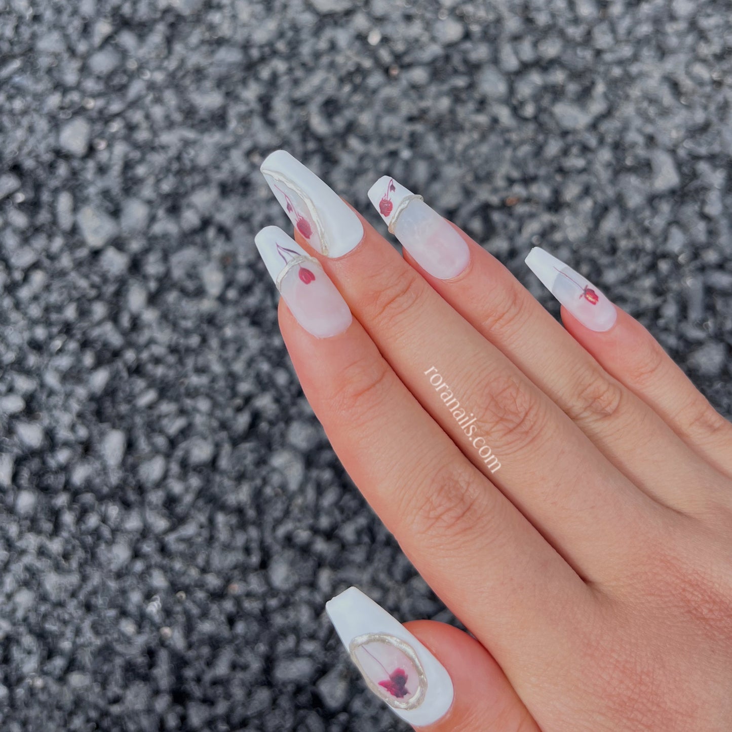 French White Rose - roranails