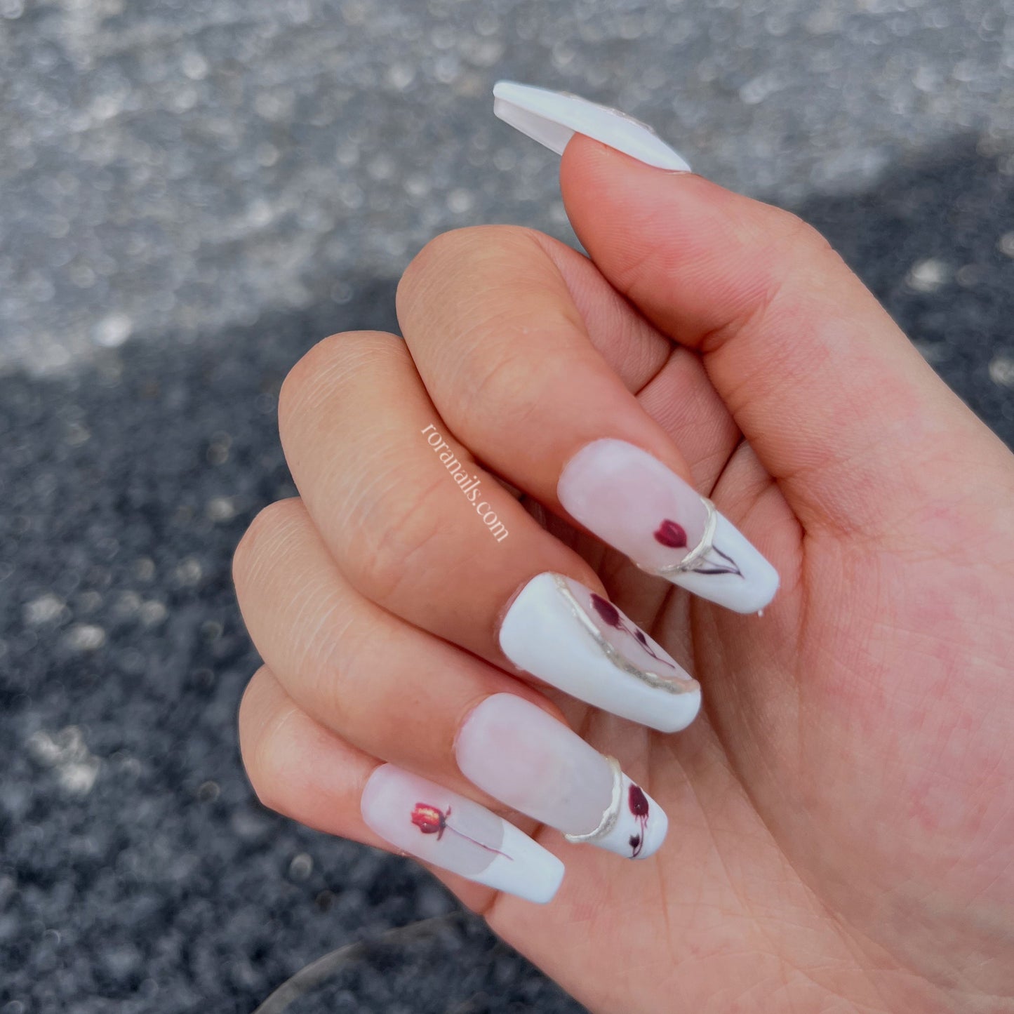 French White Rose - roranails