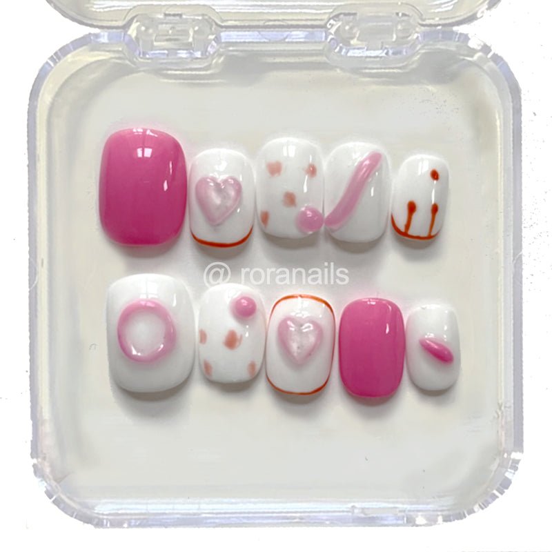 Heart peach juice - roranails