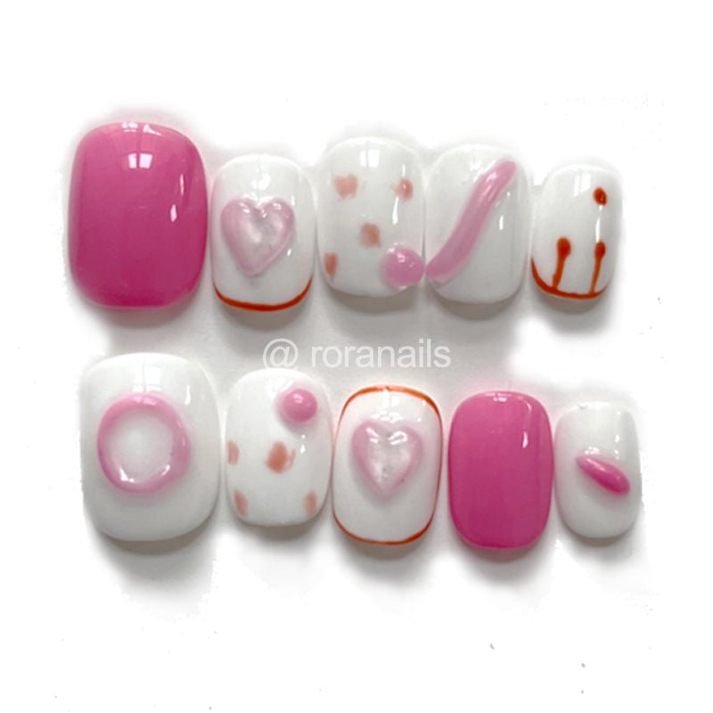 Heart peach juice - roranails