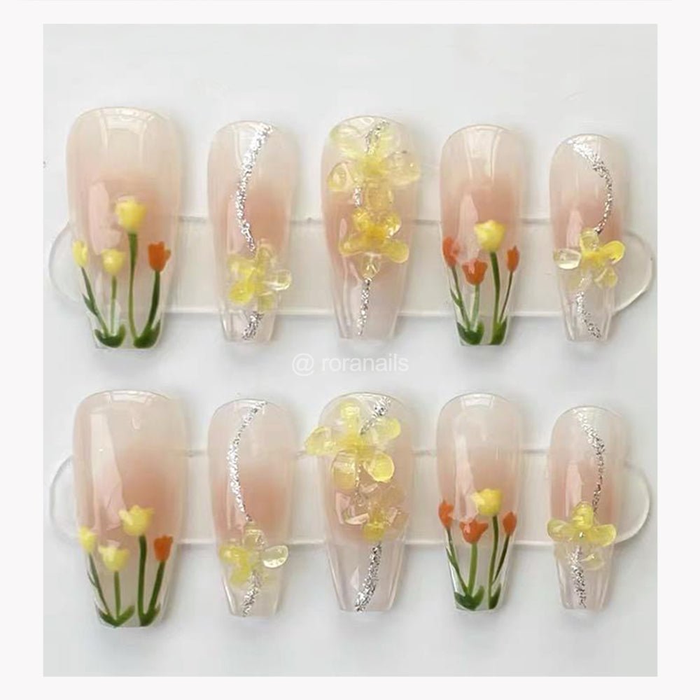 monet flower - roranails