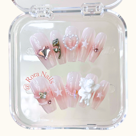 3D Cupid and Rose